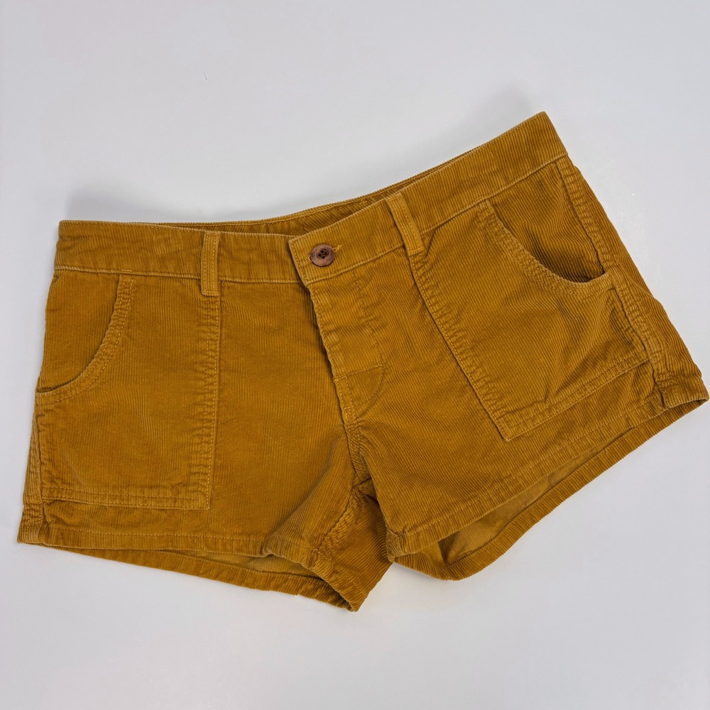 Birdwell Classic Corduroy Gold Low Rise Shorts 6 Made in USA Beach Britches Surf